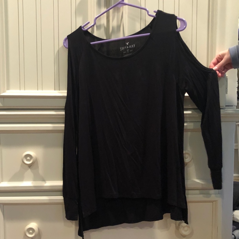 AE Cold Shoulder Soft&Sexy Long-Sleeve